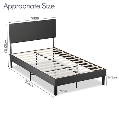 Bed Frame Robust Bed Frame 120*200CM/140*200CM Slatted Frame Maximum Load Capacity 350 Kg for Imitation Leather