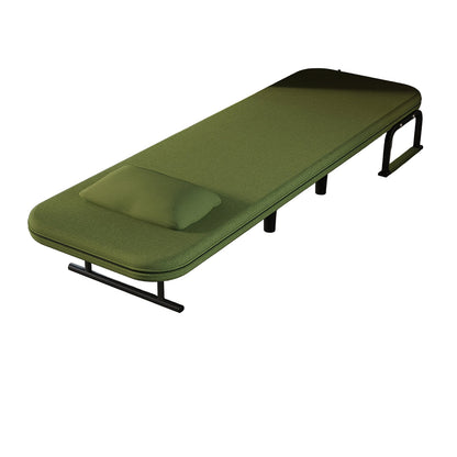 Slaapbank – Slaapstoel – Slaapfauteuil – Logeerbed – Zetelbed – Verstelbare 5-standen Rugleuning – Stevig Metalen Frame – Compact en Ruimtebesparend – Groen