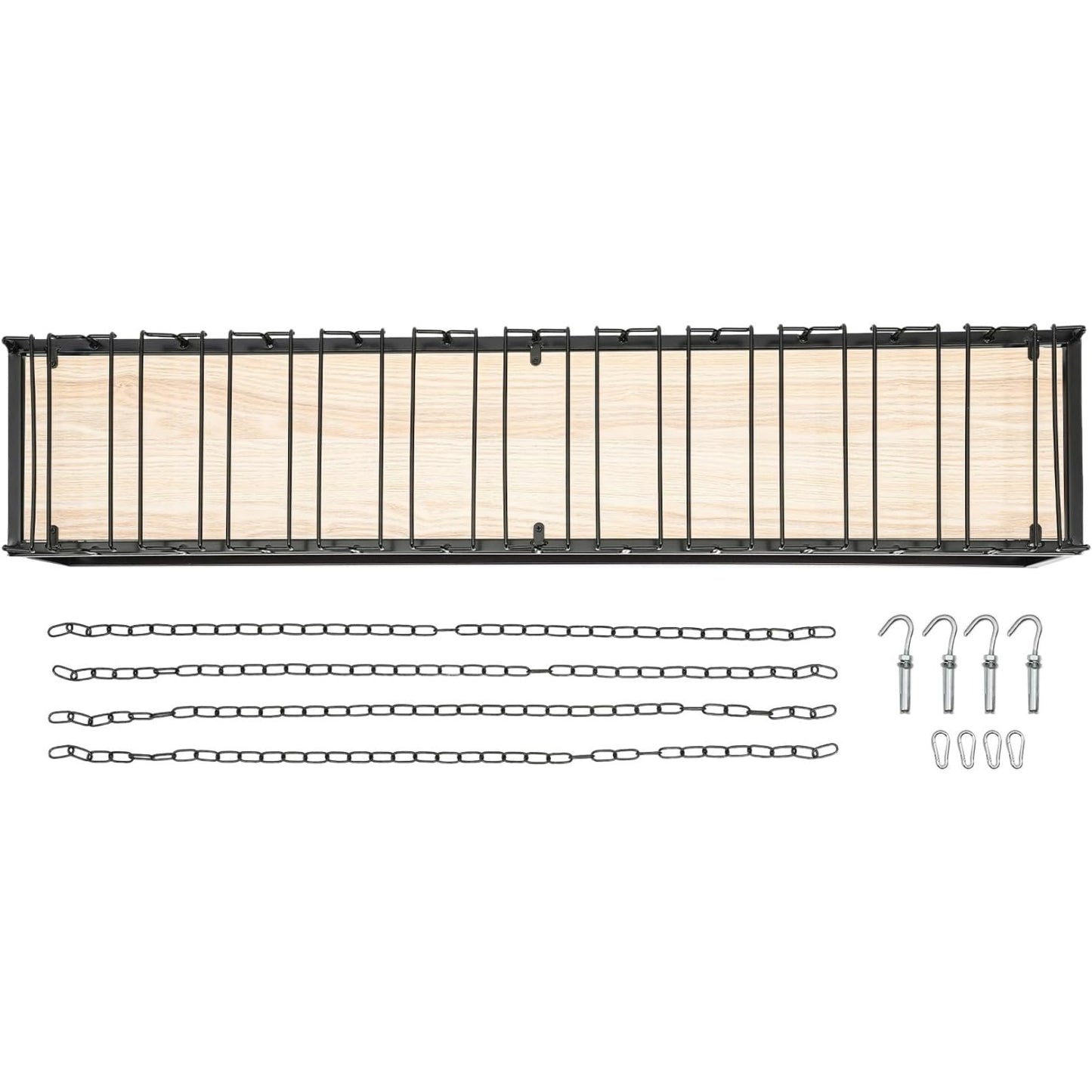 Wijnrek Plafond – Wijnhouder – Glazenrek – Flessenrek – Vintage Wijnsysteem – Verstelbare Hoogte – Zwart Metaal – Capaciteit 34 KG – Inclusief Glashouders