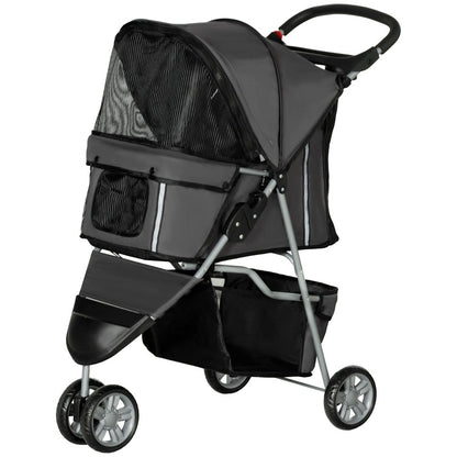 Draagbare Huisdierwagen – Dierenwagen – Hondenwagen – Kooi Op Wielen – Baby Stroller – Verstelbare Hoogte – 360° Zwenkwielen