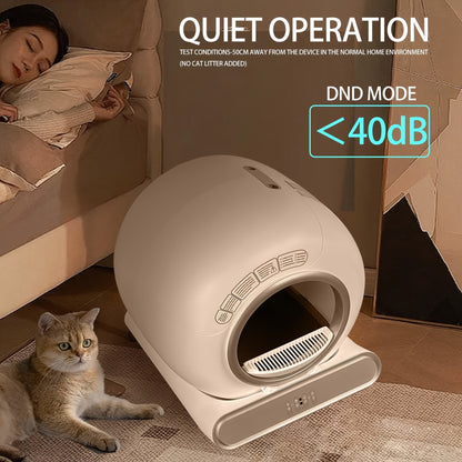 Automatische Kattenbak – Zelfreinigende Kattenbak – Slimme Kattenbak – Kattenbak Met App – Robot Kattenbak – Grote Capaciteit 74L – Geurcontrole Met Negatieve Ionentechnologie