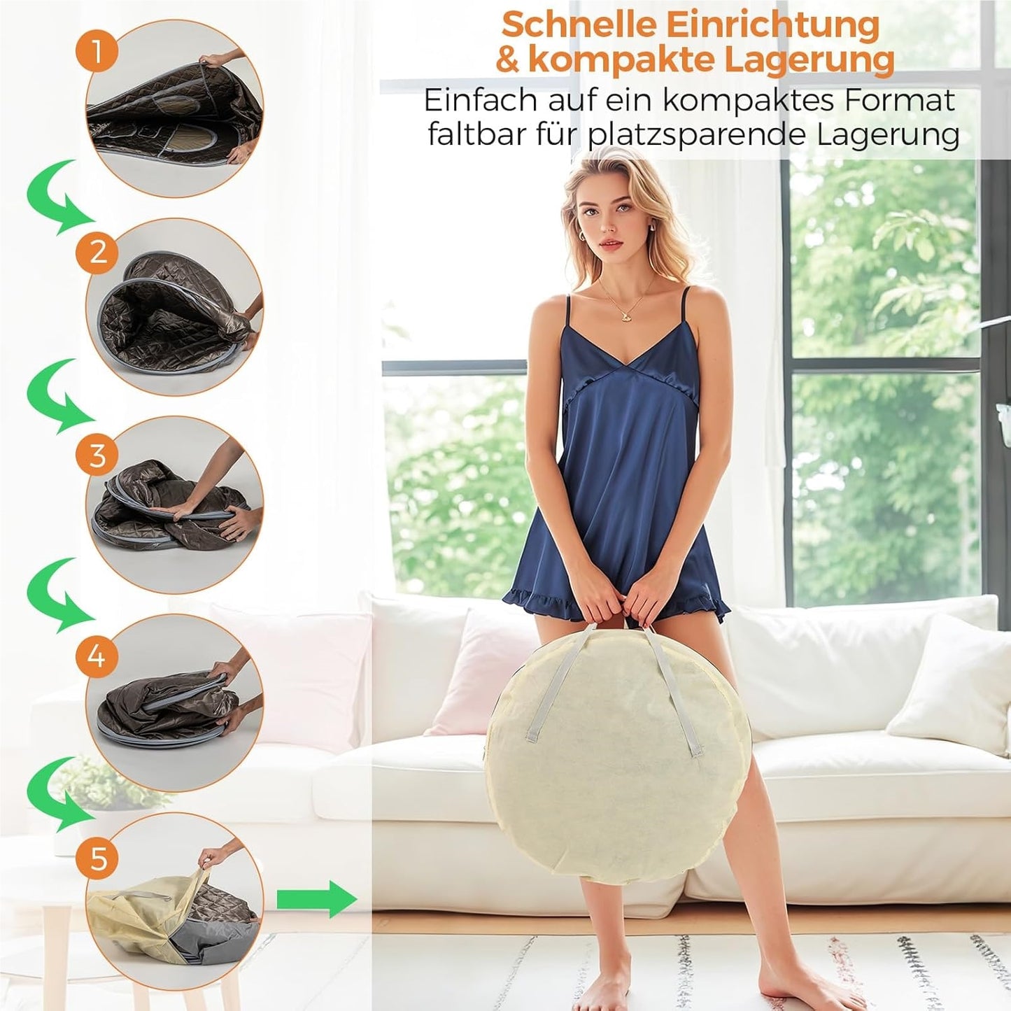 Draagbare Stoomsauna – Mobiele Sauna – Thuis Sauna Tent – Inklapbare Sauna – Persoonlijke Sauna – 3L Stoomgenerator – Afstandsbediening & Timer – Grijs