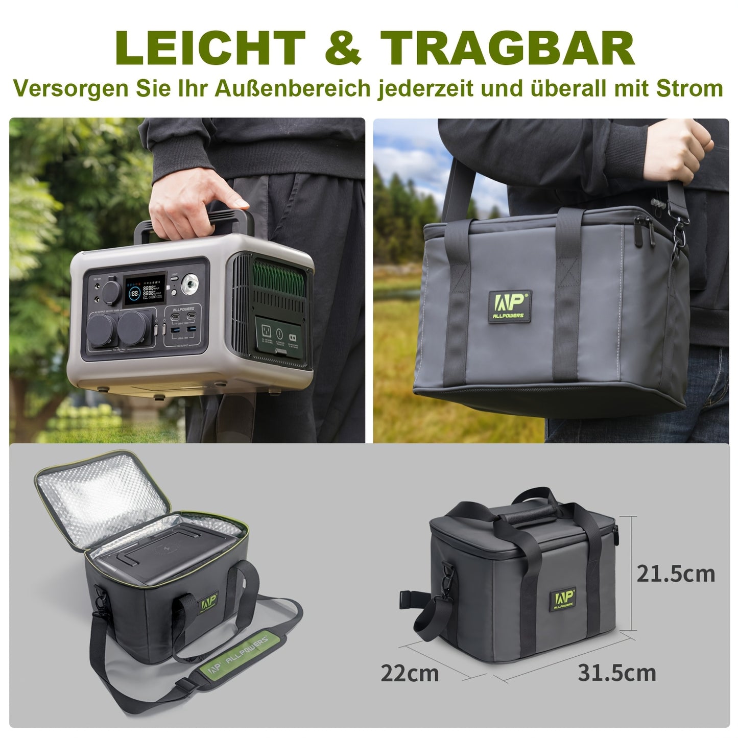 Powerstation – Draagbare Generator – Noodstroomvoorziening – Zonne-energie Accu – Powerbank – Compact Design – LiFePO4 Batterij 299Wh – UPS Functie & Snelladen in 1 Uur