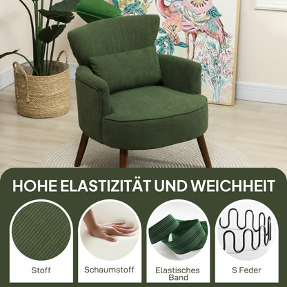 Fauteuil – Zitzak – Accentstoel – Relaxfauteuil – Lezenstoel – Groen – Verstelbaar Lendenkussen – Elektrisch Onafhankelijk