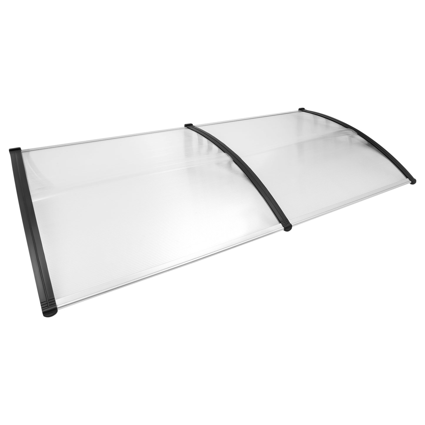 Deurzonwering – Deurluifel – Voordeurkap – Overkapping – Zonwering – Duurzaam PC/PP Materiaal – 200 cm Breed – Modern Gebogen Design – UV- en Weerbestendig – Makkelijke Wandmontage