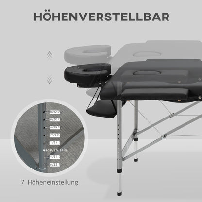 Massagetafel – Massagebed – Behandeltafel – Behandelbank – Massagebank – Extra Breed – 7-zone Verstelbaar – In Hoogte Verstelbaar – Draagvermogen 130 kg – Opvouwbaar Met Stevig Metalen Frame