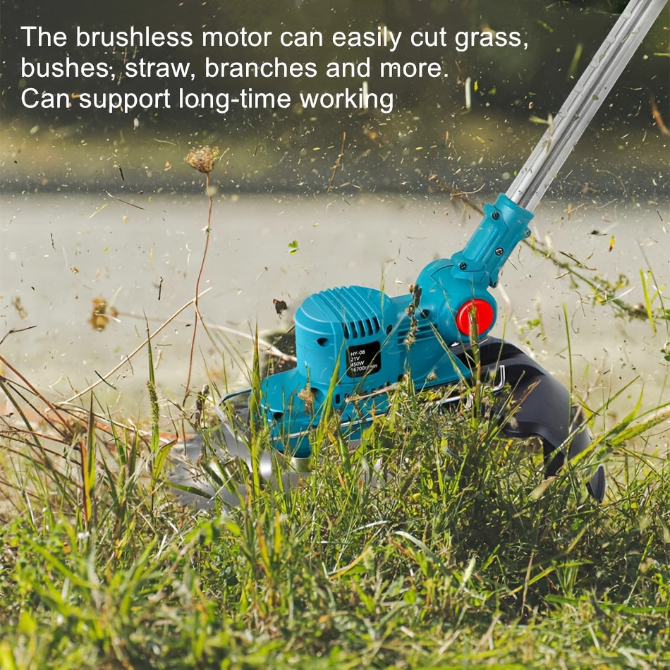 Grastrimmer – Elektrische Trimmer – Accu Trimmer – Snoeier – Zaag – 750W Motor – Verstelbare Snijkop - met 2 batterijen
