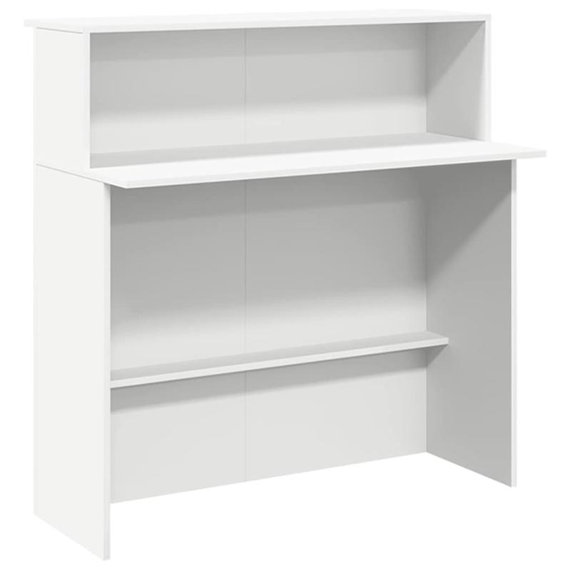 Receptiebalie – Balie – Ontvangstbalie – Ontvangsttafel – Balie Wit – Houten Constructie – Groot Werkblad 180x50 cm
