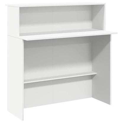 Receptiebalie – Balie – Ontvangstbalie – Ontvangsttafel – Balie Wit – Houten Constructie – Groot Werkblad 180x50 cm