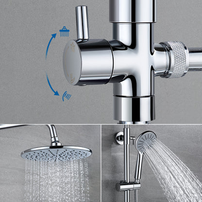 Thermostatisch Douche Systeem – Regendouche – Handdouche – Douchekraan – Douche Set – Chroom – 9 Inch Regendouche – Thermostaat Bij Constante Temperatuur