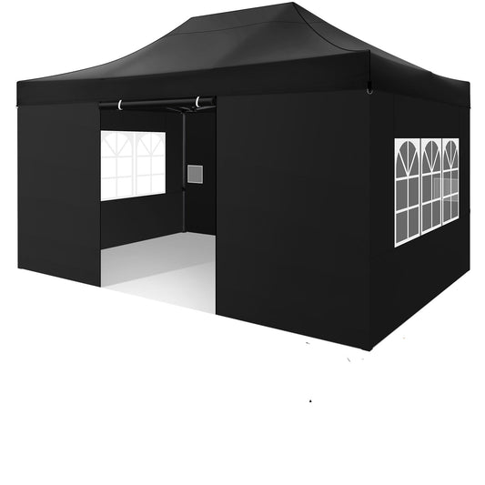 Partytent – Paviljoen – Pop-up Tent – Vouwtent – Schaduwtent – 3x4,5 m – Verstelbare Hoogte 2,5-4,5 m – Stevig Metalen Frame – Snelle Montage