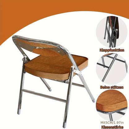 1pc Corduroy Dining Chair, Brown Comfortable Conference Chair, Modern Living Room Chair, Split Back, Metal Frame, Office Computer Chair, Load-bearing 150kg, Conference Seating, Home Dining Chair, Split Back Design, Corduroy U