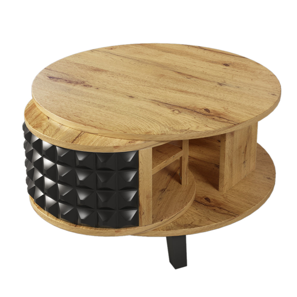 Coffee Table, Swivel Table, Side Table with Concealed Built-in Storage