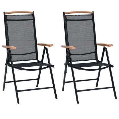 Tuinstoelen – Inklapbare Stoelen – Balkonstoelen – Aluminium Frame – Verstelbare Rugleuning – Weerbestendige Bekleding