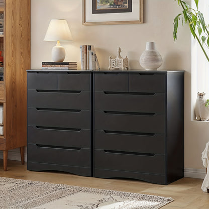 Opbergkast 6 Laden – Ladenkast – Vitrinekast – Dressoir – Sideboard – Zwart – Extra Stevig – Anti-Kantelbeveiliging