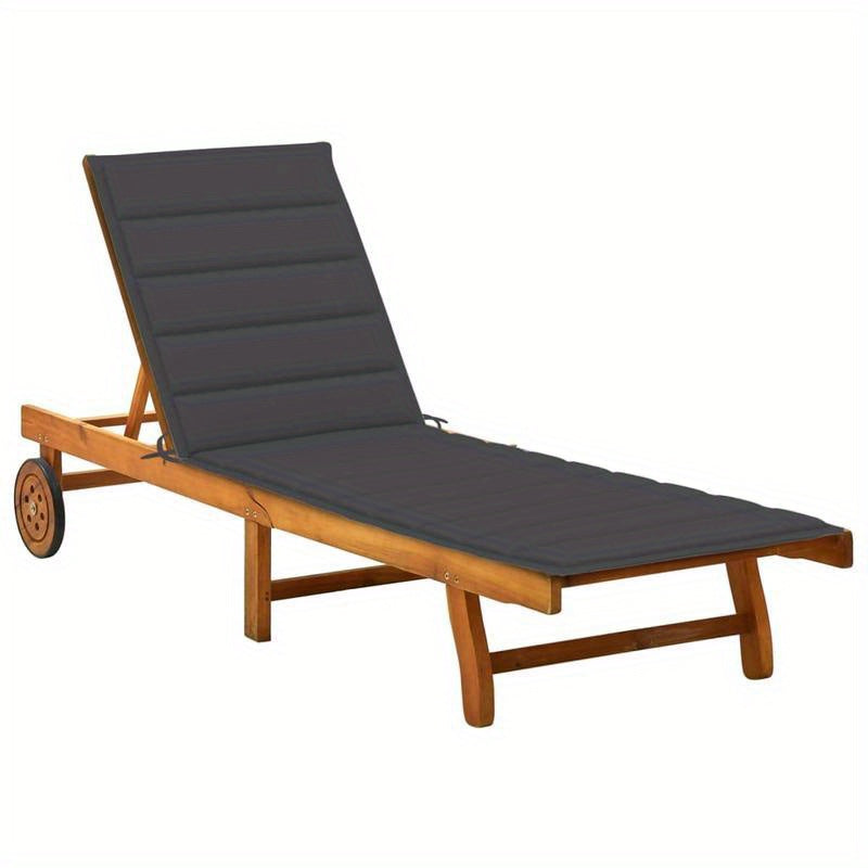 Houten Ligstoel – Luxe Ligstoel – Tuinstoel – Relaxstoel – Acacia En Dennenhout – Ergonomisch Ontwerp – Duurzaam En Stevig