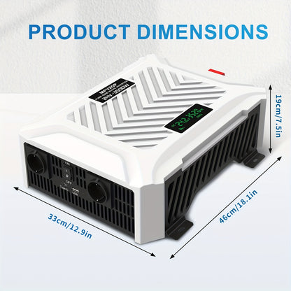 Omvormer – Spanningsomvormer – Stroomomzetter – Power Inverter – 3500W Continu Vermogen – Pure Sinusgolf & Overbelastingsbeveiliging