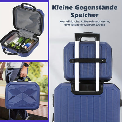 Kofferset – Harde Koffer – Spinner Koffer – Reiskoffer – Trolley Koffer – ABS Materiaal – TSA Slot – Blauw