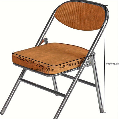 Eetkamerstoel – Stoel – Kuipstoel – Fauteuil – Vergaderstoel – Corduroy Bekleding – Metalen Frame – Ergonomisch Design – Max. Draagvermogen 175 kg