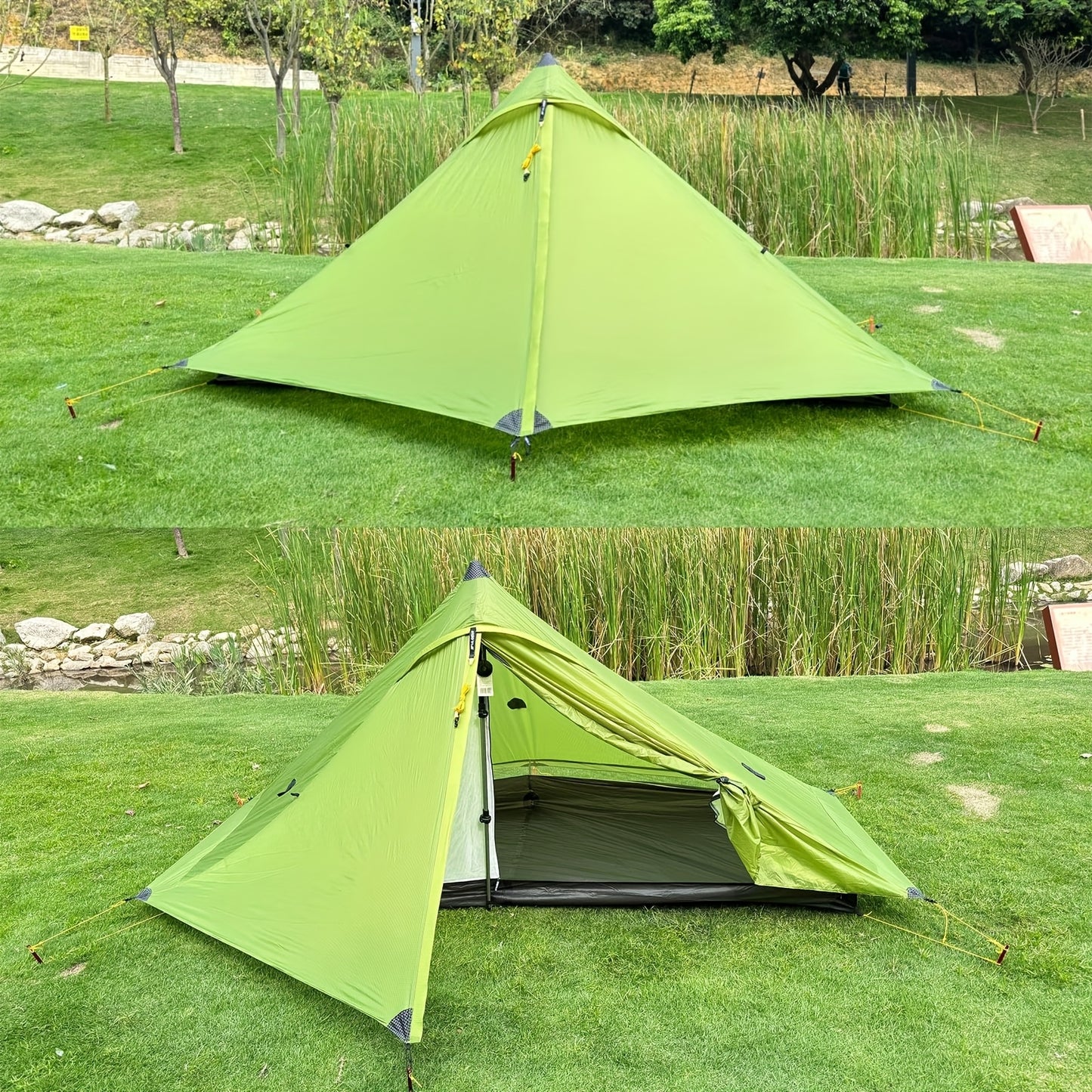 Trekkingtent – Trekkerstent – Koepeltent – Lichtgewicht Tent – Ultralichte 1-Persoonstent – 20D Nylon – Compact & Ventilerend