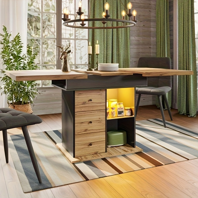 Vouwtafel – Klaptafel – Campingtafel – Tuintafel – Kampeertafel – Inklapbaar – Ruimtebesparend – Zwart – Vierkant – Met Opbergruimte