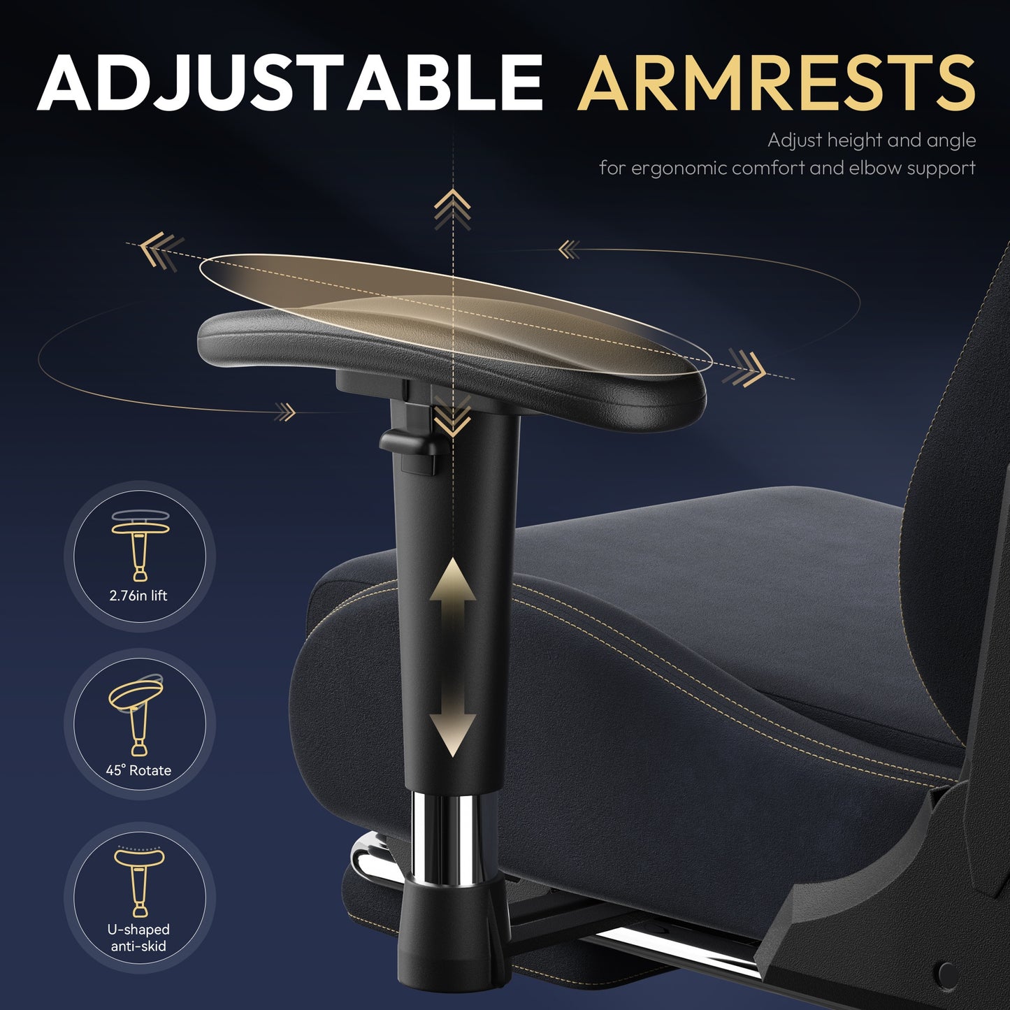 Gamingstoel – Gamestoel – Game Chair – Bureaustoel – Gaming Chair – Ergonomisch Design – Suède Bekleding – Verstelbare Rugleuning 90°-165° – Max. Belastbaar 150 kg