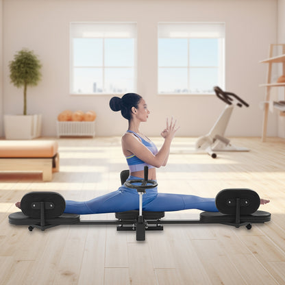 Beenspreader – Beenstreker – Stretchapparaat – Flexibiliteitstrainer – Spiertrainer – Zwart – Verstelbaar ontwerp – Stevig stalen frame