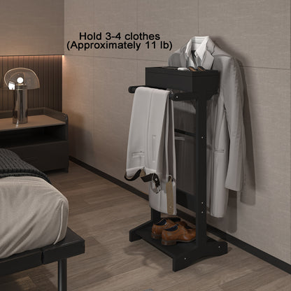Houten Kledingstandaard – Kledingrek – Jasstandaard – Outfit Organizer – Opbergmeubel – Compact Ontwerp – Stevig Houten Materiaal