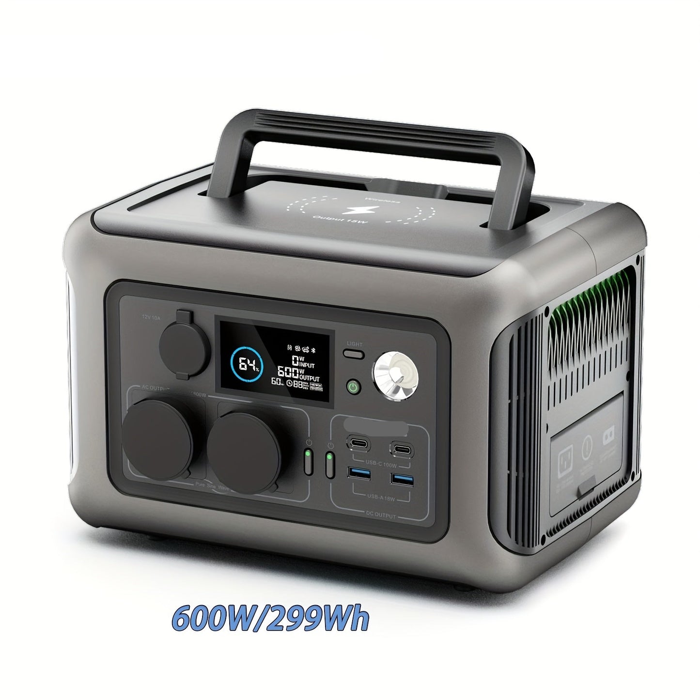 Draagbare Powerstation – Powerbank – Energievoorziening – Noodstroom – Camping Accu – 299Wh Lithiumbatterij – Snelladen 1 Uur - QUORE