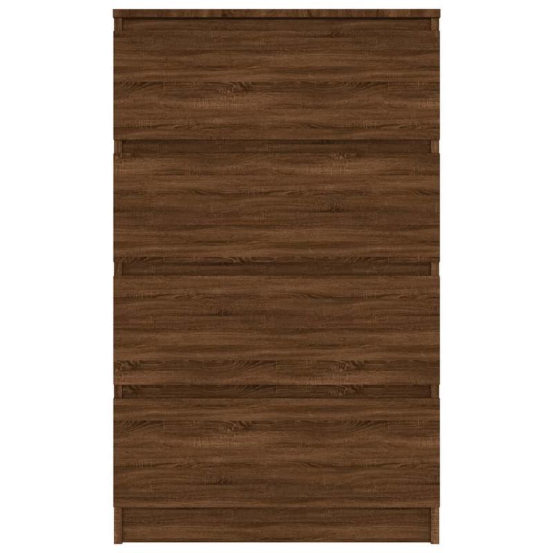 Dressoir – Sideboard – Kast – Ladekast – Opbergkast – Bruin Eikenlook – Hardhout – Compact 60x35x98,5 cm