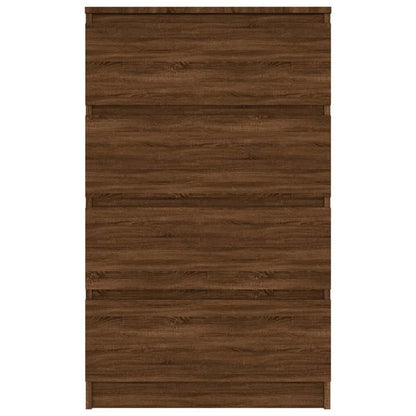 Dressoir – Sideboard – Kast – Ladekast – Opbergkast – Bruin Eikenlook – Hardhout – Compact 60x35x98,5 cm