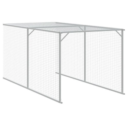Kippenhok – Kippenren – Pluimveehok – Buitenhok – Dierenhok – Antraciet – 117x405x123 cm – Gegalvaniseerd Staal – Ruime Loopruimte – Duurzaam & Weerbestendig