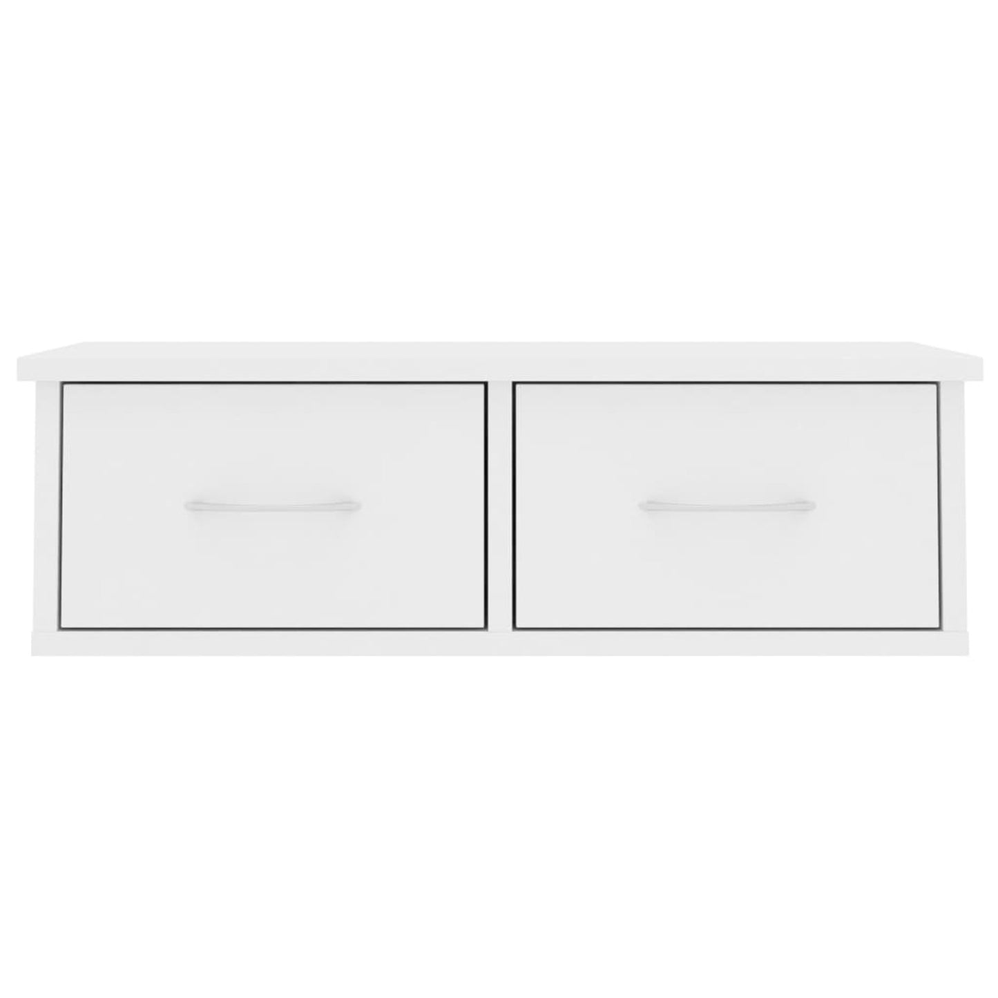 Wandplank – Boekenplank – Wandrek – Muurplank – Zwevende Plank – Incl. Lade – 60x26x18,5 cm – Wit Engineered Wood – Wandmontage