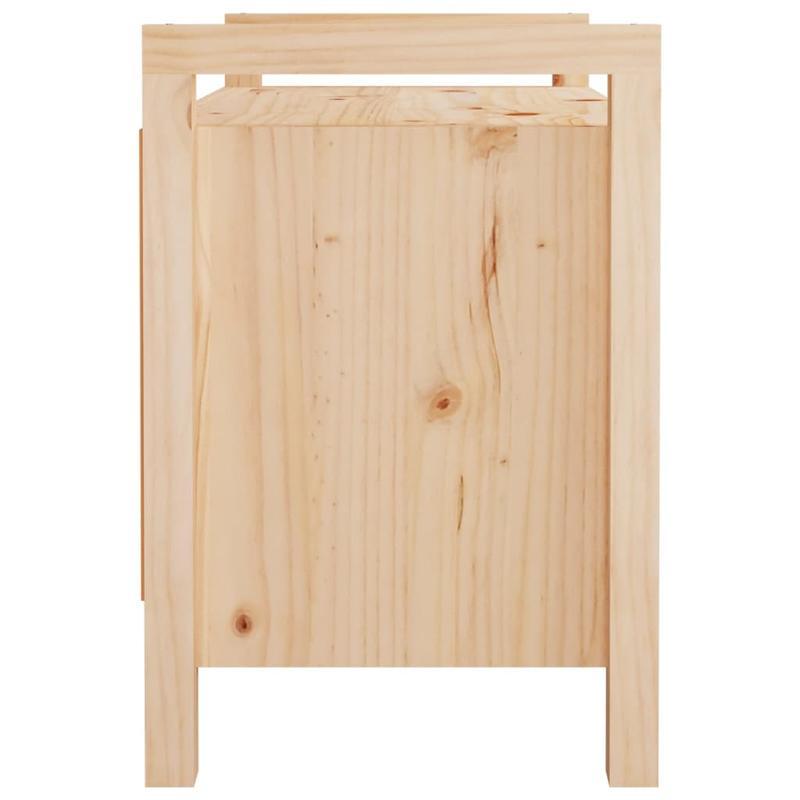 This Bench, Measuring 80X40X60 Cm And Made of Solid Pine Wood, Is Ideal As a Shoe Stool in Your Hallway Or As a Storage Stool in Your Living Room.