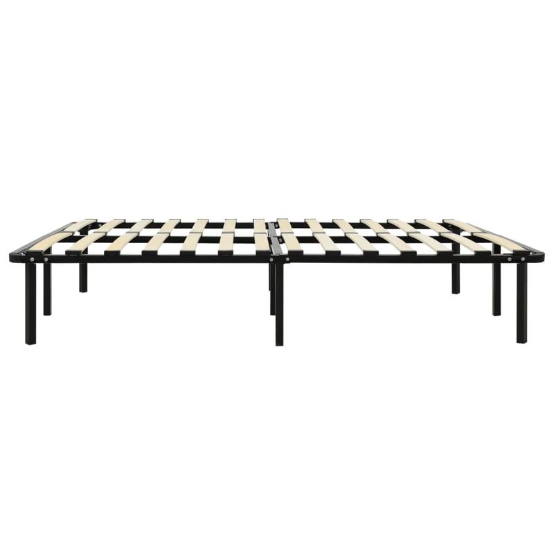 Bedframe Metaal Zwart – Bedframe Metalen – Opklapbed – Logeerbed – Slaapbank – Ruimtebesparend Ontwerp – 140x200 cm – Stevig en Modern