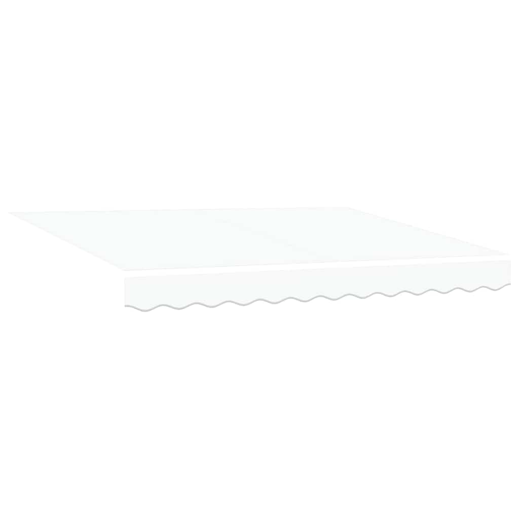 Zonnewering – Knikarmscherm – Uitvalscherm – Schaduwdoek – Markies – Verstelbaar tot 80 Graden – UV- en Waterbestendig Polyester – Aluminium Frame – Wit – 350x250 cm