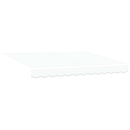 Zonnewering – Knikarmscherm – Uitvalscherm – Schaduwdoek – Markies – Verstelbaar tot 80 Graden – UV- en Waterbestendig Polyester – Aluminium Frame – Wit – 350x250 cm
