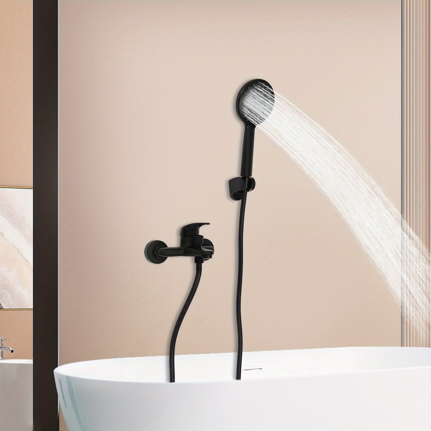 Doucheset – Douchekraan – Mengkraan – Handdouche – Douchegarnituur – Messing & RVS – 150 cm Flexibele Slang