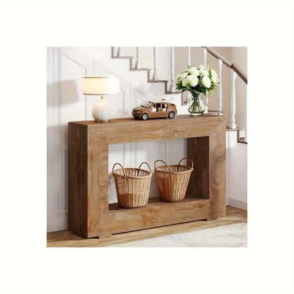 Houten Sidetable – Console Table – Sofa Tafel – Haltafel – Opbergtafel – Slank Design – 120x30x86 cm – Handgemaakt Duurzaam Hout