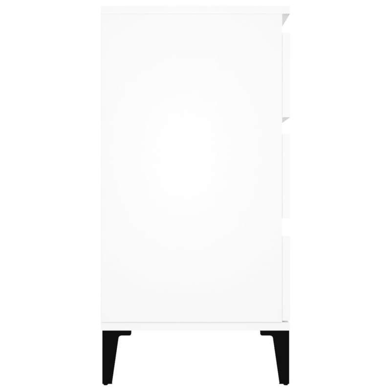Sideboard 60x35x70cm bewerkt wood wit Removable storage practical