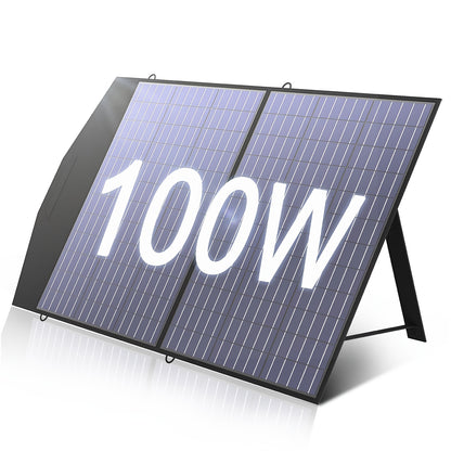 Vouwbaar Zonnepaneel – Opvouwbaar Zonnepaneel – Mobiel Zonnepaneel – Camping Zonnepaneel – 100W 18V – Hoogrendement 22% – Lichtgewicht & Compact
