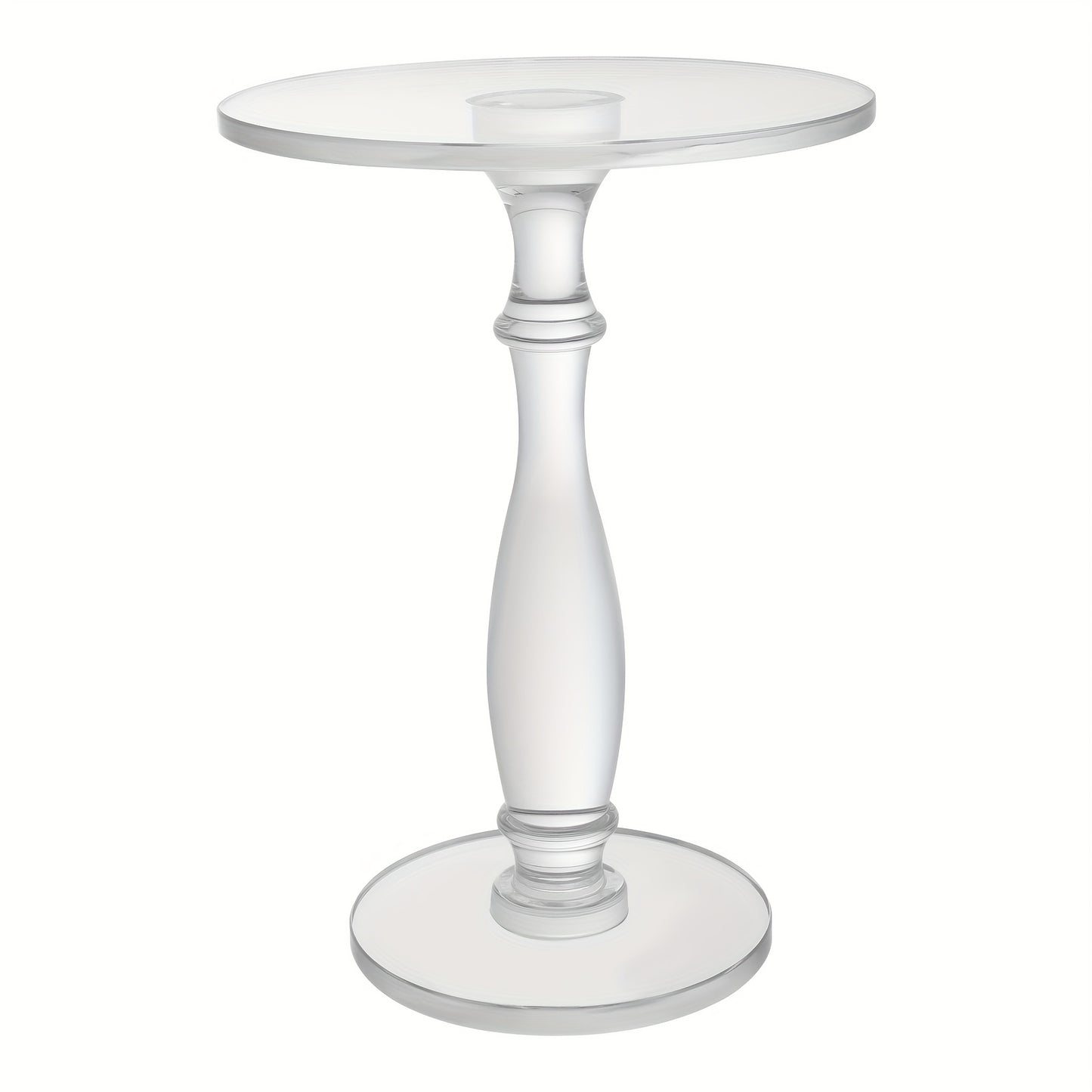Moderne Rond Tafel – Salontafel – Bijzettafel – Lounge Tafel – Koffietafel – Transparant Acryl – Sterk 39,9 KG Draagvermogen – Ruimtebesparend & Makkelijk In Elkaar Te Zetten