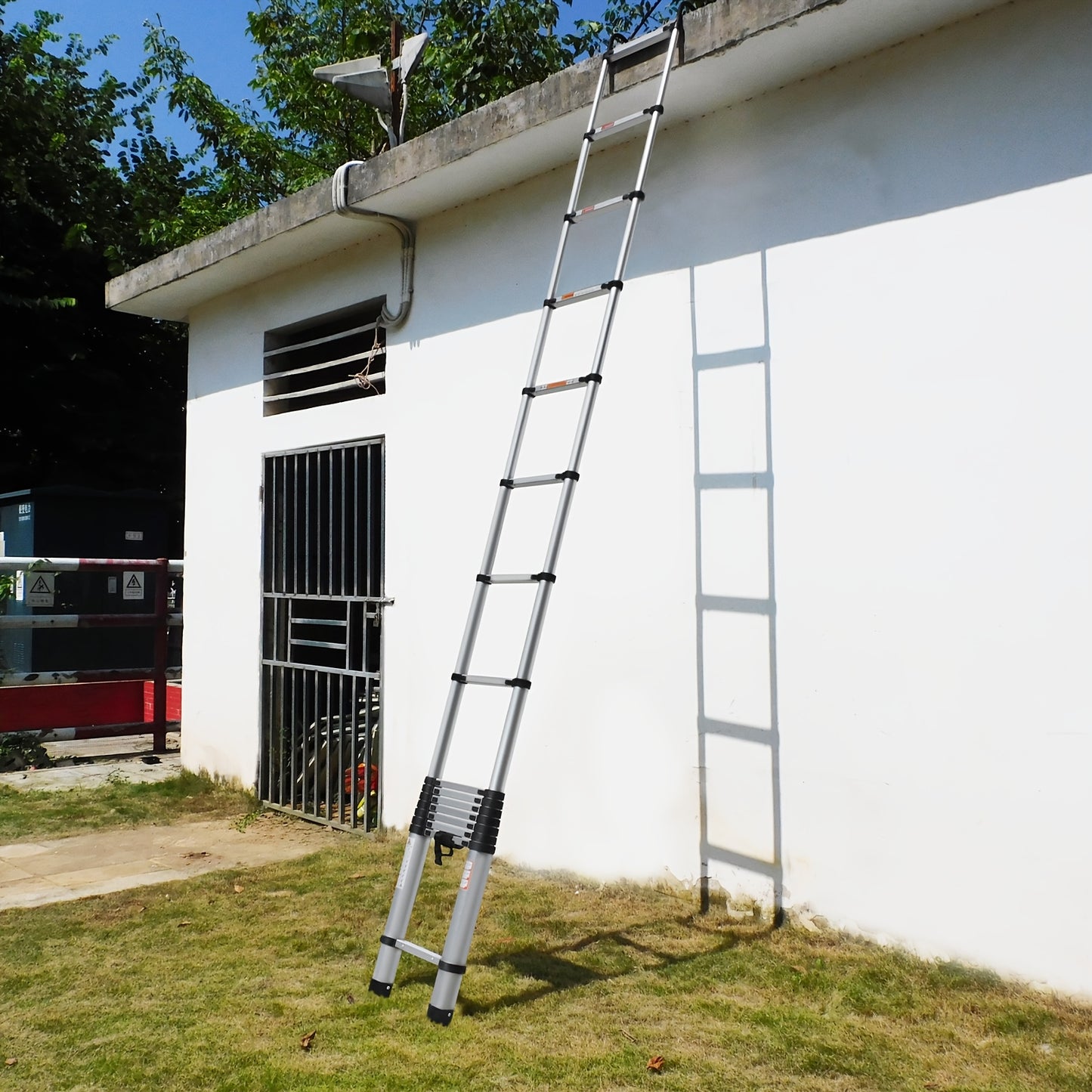 Telescopische Ladder – Uitschuifbare Ladder – Vouwladder – Inschuifbare Ladder – Opklapbare Ladder – 6,2 Meter Aluminium – Draagkracht 150 kg – Anti-slip Voeten