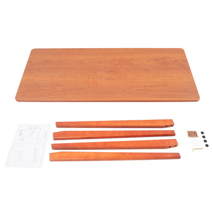 Bureau – Computerbureau – Werktafel – Studietafel – Thuiswerkplek – Walnoot Kleur – 120x55 cm – 2 Lades – Stevig Rubberhout – Stille Schuiflades