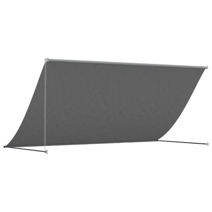 Uitschuifbare Zonwering – Terrasoverkapping – Markies – Balkonzonwering – Tuinzonwering – Waterdicht & Vuilbestendig – 300x150 cm Antraciet Polyester met Staal Frame