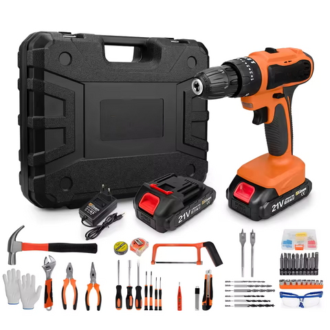 Elektrische Schroevendraaier - Schroevendraaier - Snoerloze Schroevendraaier - Elektrische Schroevendraaierset - Schroevendraaier Elektrisch - 21V Lithium-Ion Batterij - met 2 Batterij Sets