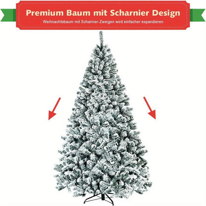 Kunstkerstboom – Kunstmatige Kerstboom – Nepboom – Kerstboom Decoratie – Sneeuwkerstboom – Extra Hoog 230 cm – 1346 Sneeuwbedekte PVC Takken – Stevige Metalen Inklapbare Standaard