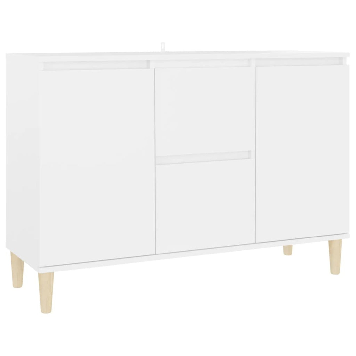 Sideboard White 103.5x35x70cm Engineered Wood Side Cabinet Organizer Storage Cabinet Storage Box for Bedroom, Living Room, Bathroom, Home Furniture