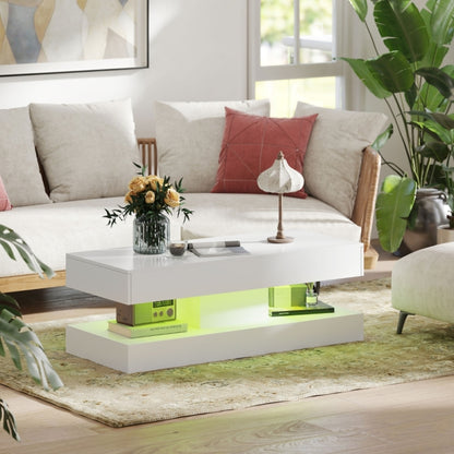 Moderne Haltafel – Winkeltafel – Inkomtafel – Entree Meubel – Opbergtafel – Wit MDF Tafelblad – Zwart Metalen Frame – 2 Lades – Compact & Duurzaam