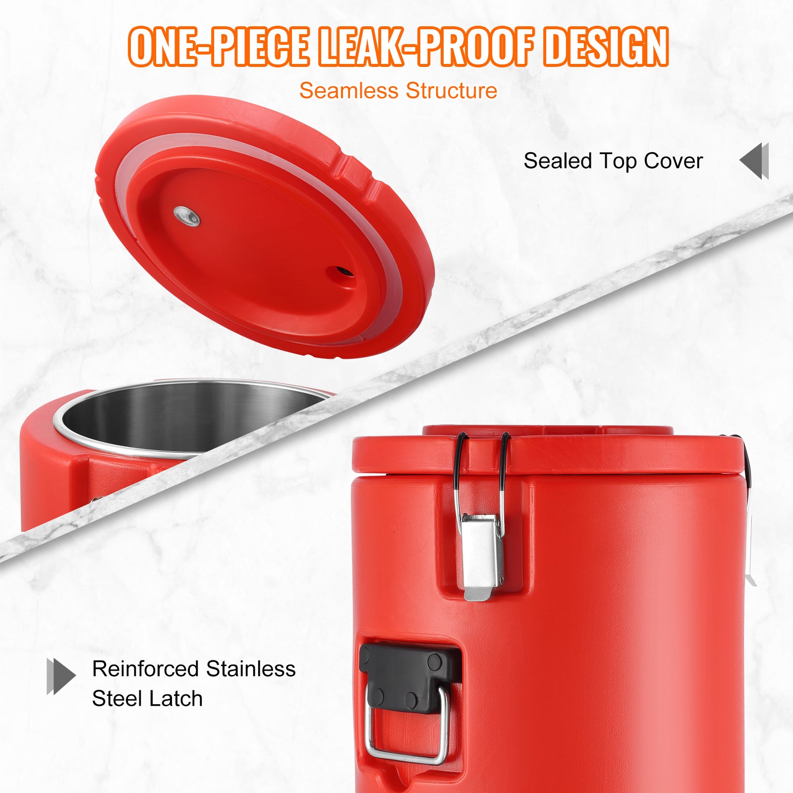 Grote Drankendispenser – Isolerende Dispenser – Thermoskan – Koffiedispenser – 17,2 Liter – Roestvrij Staal – 10 Uur Warmtebehoud - QUORE